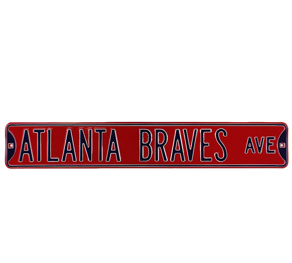Atlanta Braves Avenue Officially Licensed Authentic Steel 36×6 Red & Navy Blue MLB Street Sign Other 36x6-atlanta-braves-avenue-officially-licensed, Atlanta Braves, view 2, supplier stock photo
