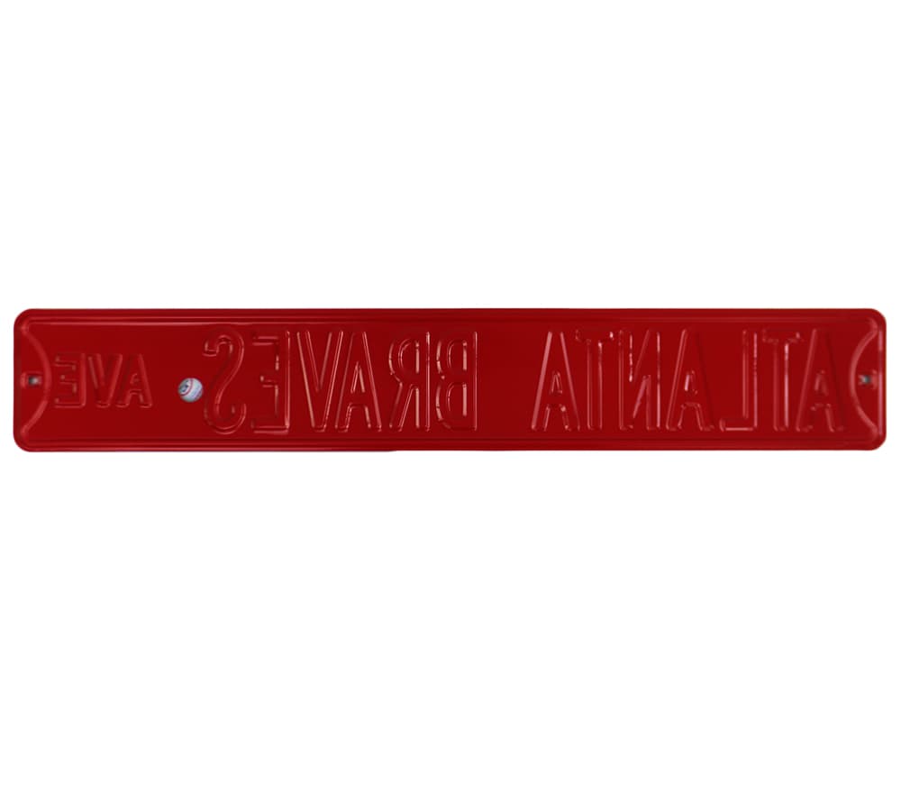 Atlanta Braves Avenue Officially Licensed Authentic Steel 36×6 Red & Navy Blue MLB Street Sign Other 36x6-atlanta-braves-avenue-officially-licensed, Atlanta Braves, view 3, supplier stock photo