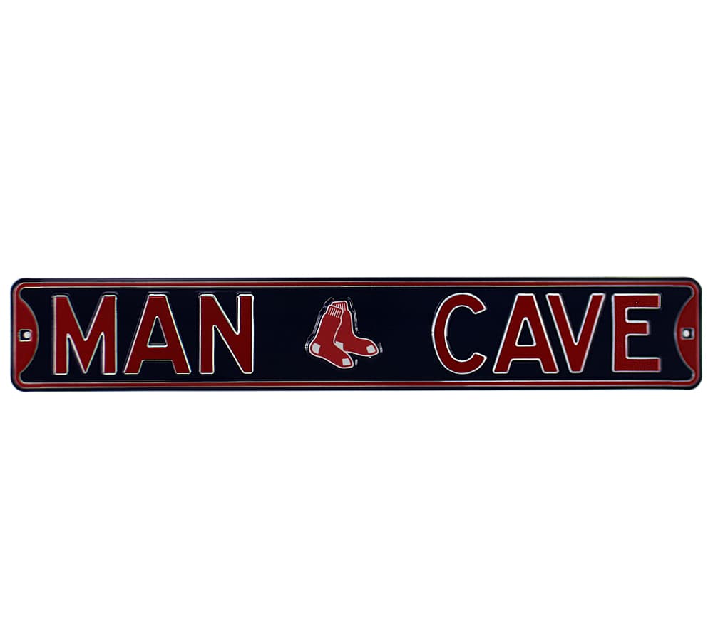Boston Red Sox Man Cave Officially Licensed Authentic Steel 36×6 Navy Blue and Red MLB Street Sign Other 36x6-boston-red-sox-man-cave-officially, Boston Red Sox, view 2, supplier stock photo