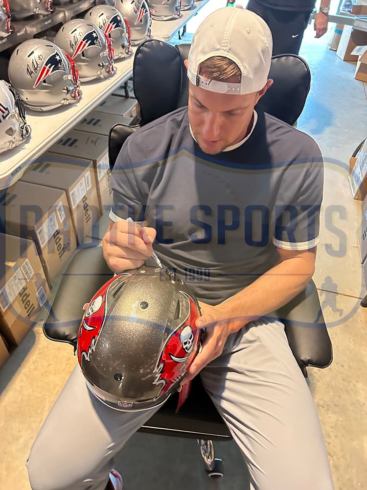 Rob Gronkowski Signed Tampa Bay Buccaneers Speed Flex Authentic NFL Helmet Rob Gronkowski Helmet rob-gronkowski-tampa-bay-buccaneers-speed, view 5, supplier stock photo