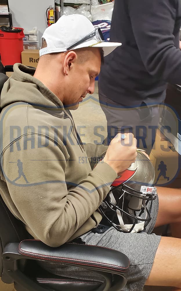 Rob Gronkowski Signed Tampa Bay Buccaneers Speed Authentic NFL Helmet Rob Gronkowski Helmet rob-gronkowski-tampa-bay-buccaneers-speed, view 2, supplier stock photo
