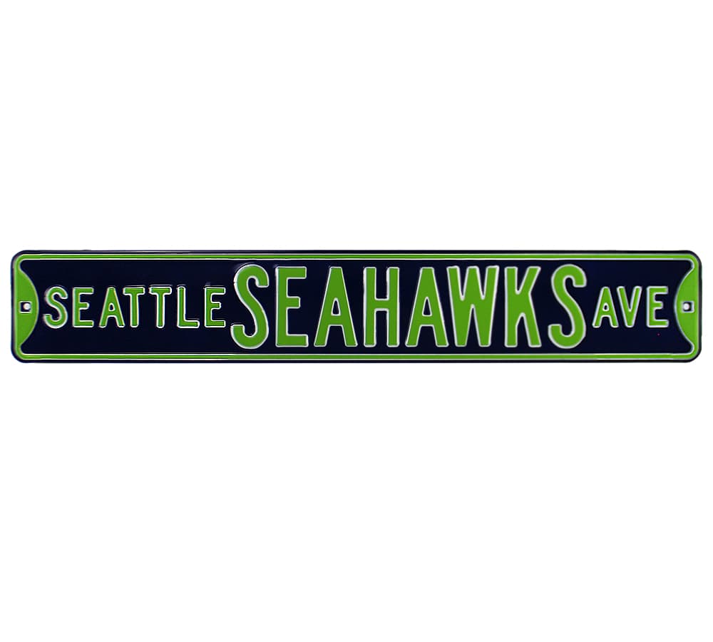 Seattle Seahawks “Seattle Seahawks Avenue” Officially Licensed Authentic Steel 36×6 Navy & Green NFL Street Sign Other 36x6-seattle-seahawks-avenue-officially-licensed, Seattle Seahawks, view 2, supplier stock photo