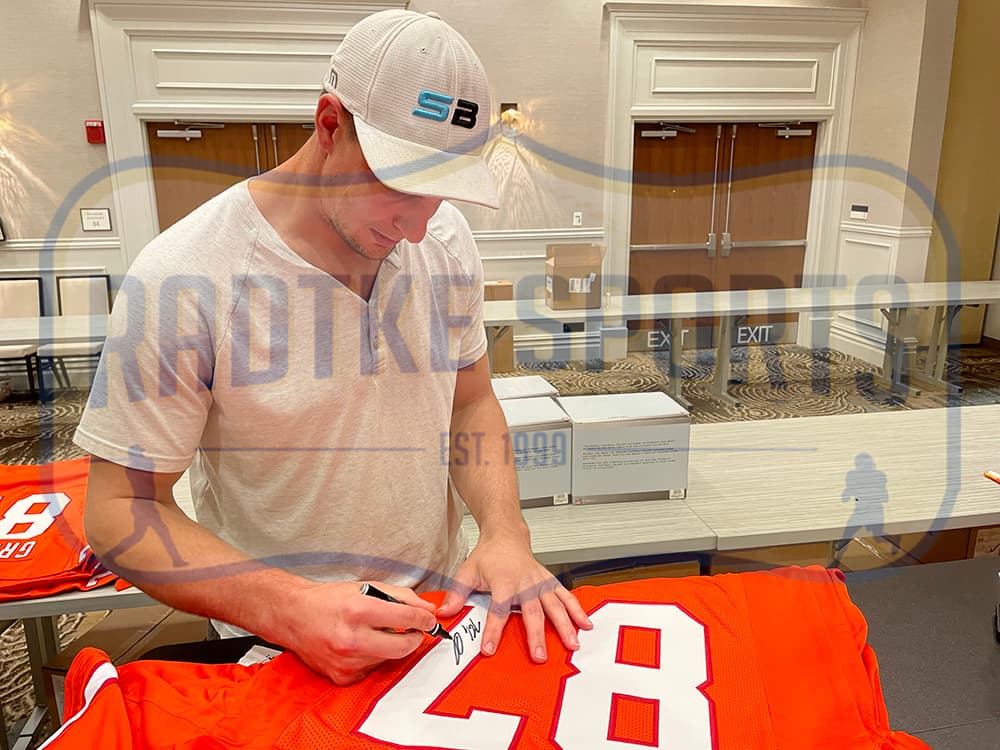 Rob Gronkowski Signed Tampa Bay Custom Throwback Creamsicle Jersey Rob Gronkowski Jersey rob-gronkowski-tampa-bay-throwback-creamsicle, view 3, supplier stock photo