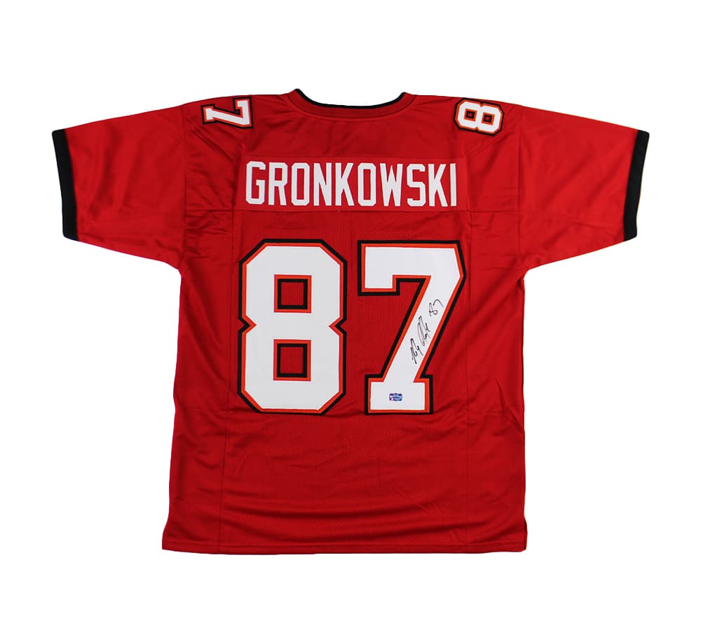 Rob Gronkowski Signed Tampa Bay Custom Red Jersey Rob Gronkowski Jersey rob-gronkowski-tampa-bay-red, supplier stock photo