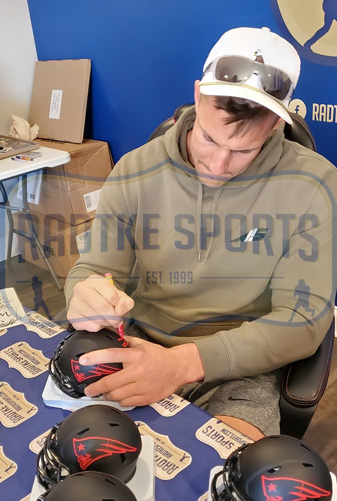 Rob Gronkowski Signed New England Patriots Speed Eclipse NFL Mini Helmet Rob Gronkowski Helmet rob-gronkowski-england-patriots-speed-eclipse, New England Patriots, view 3, supplier stock photo