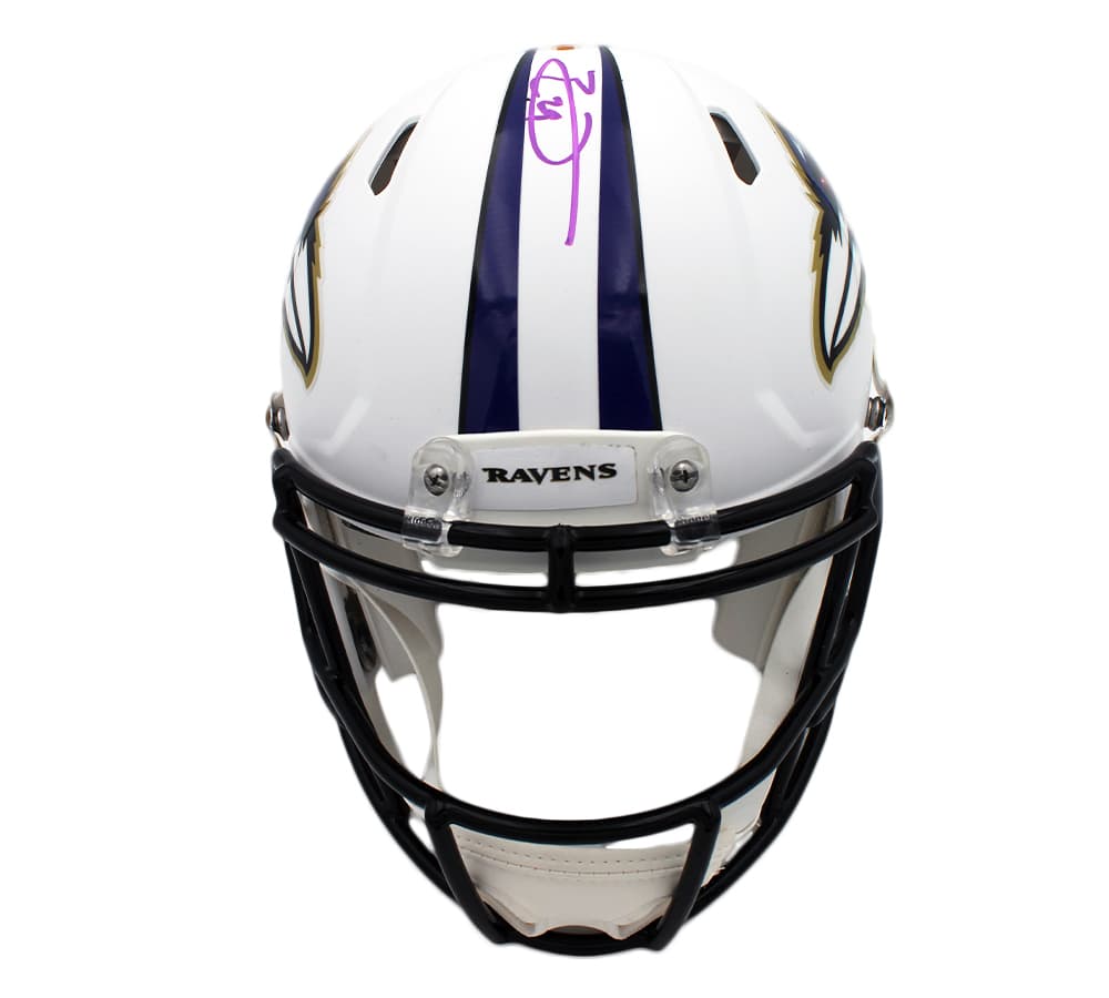 Earl Thomas Signed Baltimore Ravens Speed Authentic White Matte NFL Helmet Earl Thomas Helmet earl-thomas-baltimore-ravens-speed-white, view 3, supplier stock photo