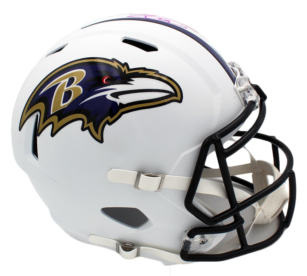 Earl Thomas Signed Baltimore Ravens Speed Full Size White Matte NFL Helmet Earl Thomas Helmet earl-thomas-baltimore-ravens-speed-full, view 2, supplier stock photo