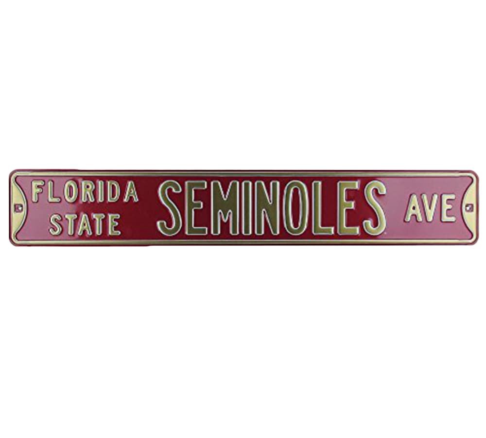 Florida State Seminoles Avenue Officially Licensed Authentic Steel 36×6 Garnet & Gold NCAA Street Sign Other 36x6-florida-state-seminoles-avenue-officially, view 2, supplier stock photo
