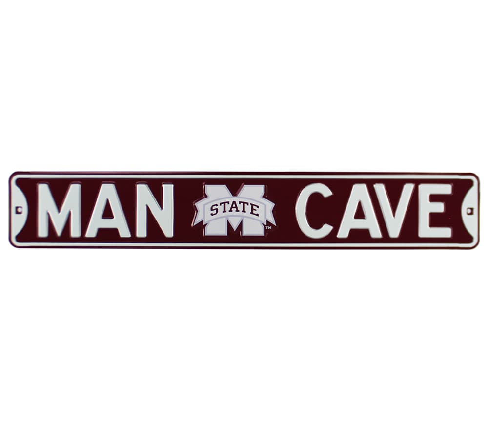 Mississippi State Bulldogs MSU Man Cave Officially Licensed Authentic Steel 36×6 Maroon & White NCAA Street Sign Other 36x6-mississippi-state-bulldogs-msu-man-cave, view 2, supplier stock photo