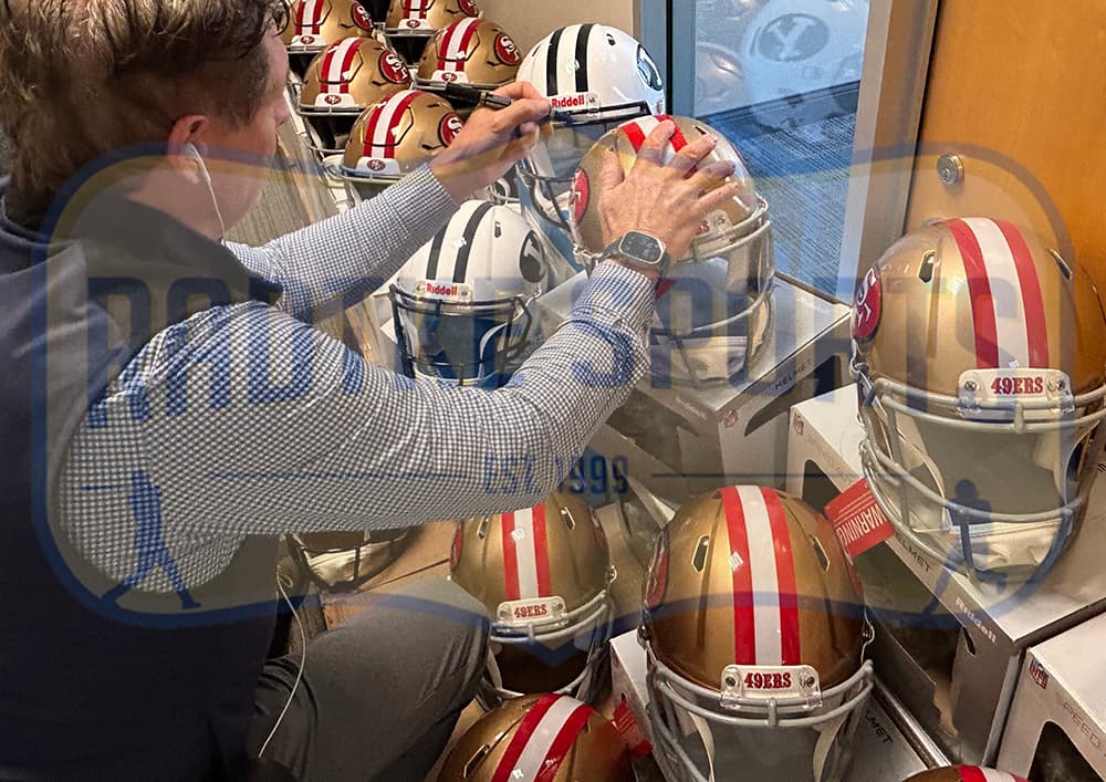 Steve Young Signed San Francisco 49ers Speed Authentic NFL Helmet Steve Young Helmet steve-young-san-francisco-49ers-speed, San Francisco 49ers, view 3, supplier stock photo