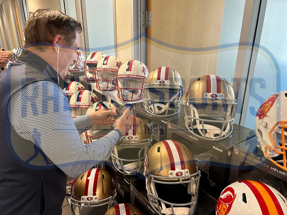 Steve Young Signed San Francisco 49ers Speed Full Size NFL Helmet Steve Young Helmet steve-young-san-francisco-49ers-speed, San Francisco 49ers, view 3, supplier stock photo