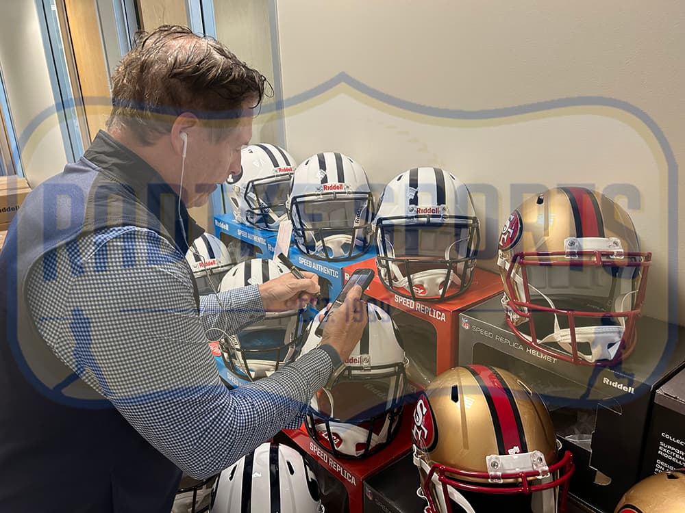 Steve Young Signed BYU Cougars Speed Full Size NCAA Helmet Steve Young Helmet steve-young-byu-cougars-speed-full, view 3, supplier stock photo