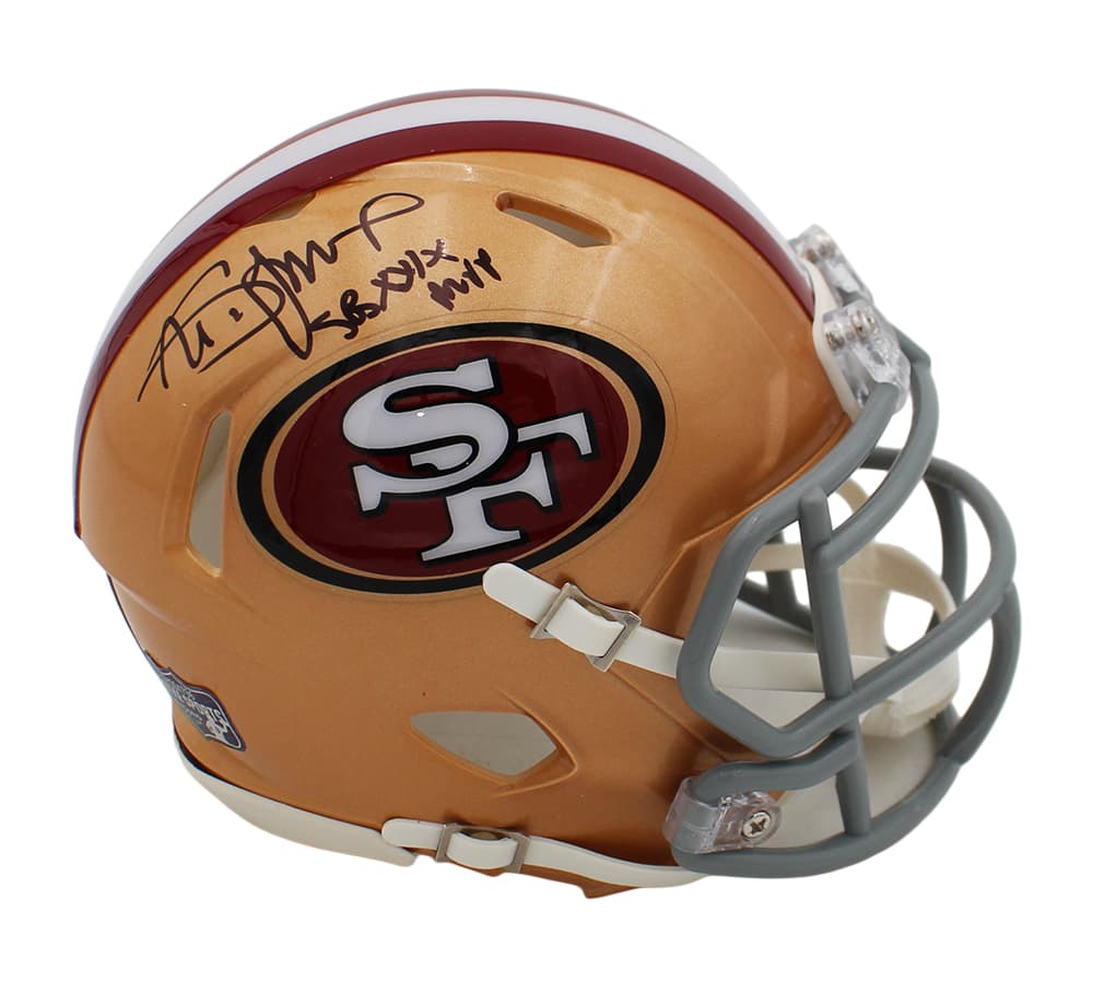 Steve Young Signed San Francisco 49ers Speed NFL Mini Helmet with “SB XXIX MVP” Inscription Steve Young Helmet steve-young-san-francisco-49ers-speed, San Francisco 49ers, view 2, supplier stock photo