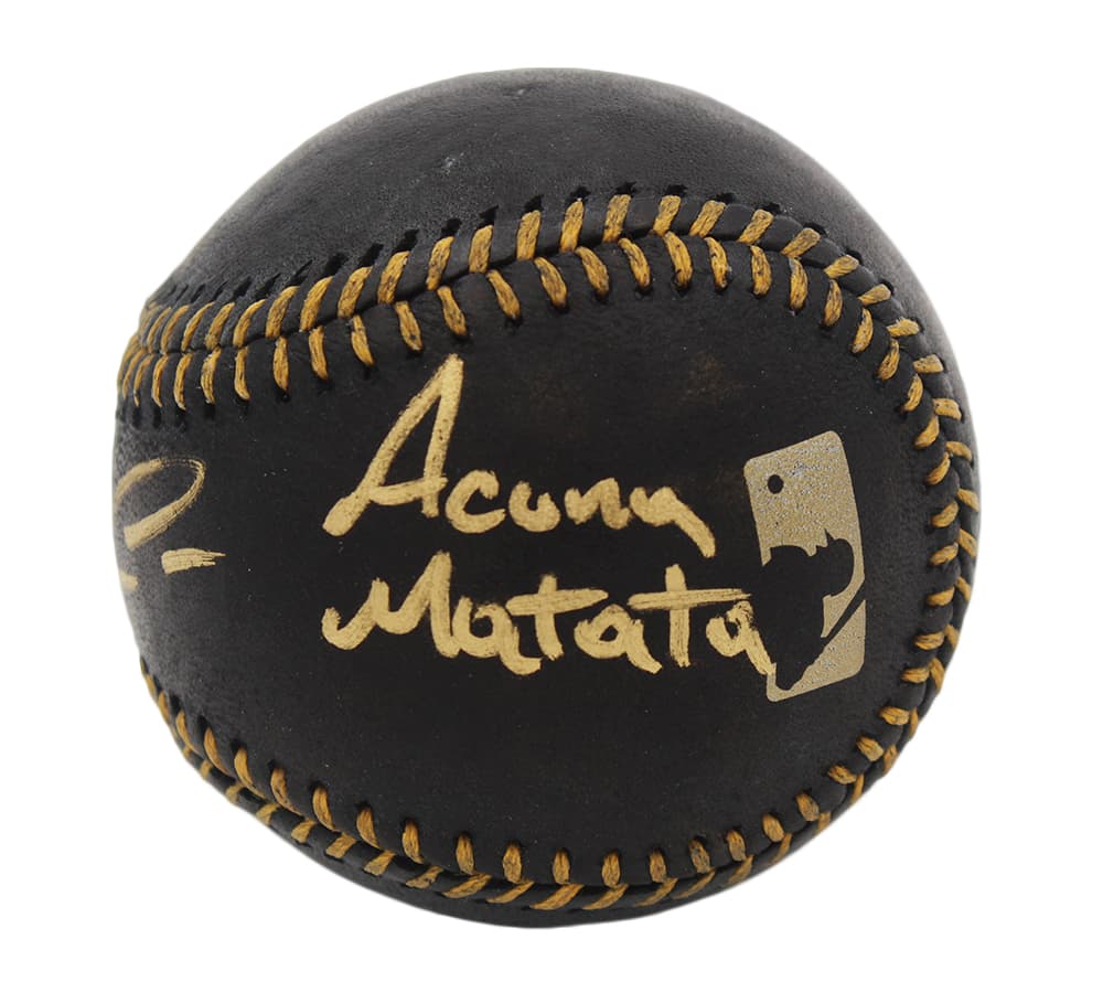 Ronald Acuna Signed Atlanta Braves Rawlings Official Major League Black MLB Baseball with “Acuna Matata” Inscription Ronald Acuna Jr Ball ronald-acuna-atlanta-braves-rawlings-major, Atlanta Braves, view 2, supplier stock photo