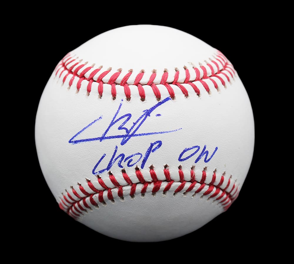 Cristian Pache Signed Atlanta Braves Rawlings Official Major League MLB Baseball – with “Chop On” Inscription Cristian Pache Ball cristian-pache-atlanta-braves-rawlings-major, Atlanta Braves, supplier stock photo