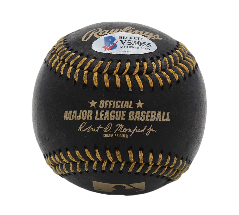 Cristian Pache Signed Atlanta Braves Rawlings Official Major League Black MLB Baseball Cristian Pache Ball cristian-pache-atlanta-braves-rawlings-major, Atlanta Braves, view 2, supplier stock photo