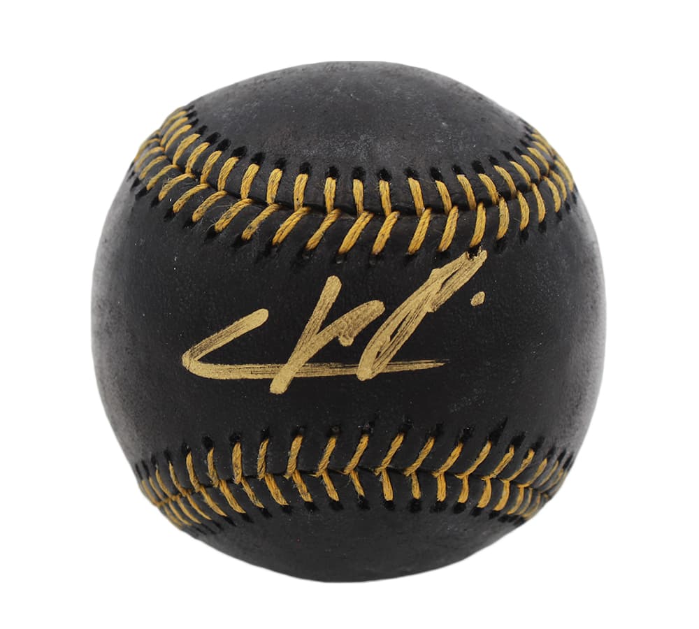 Cristian Pache Signed Atlanta Braves Rawlings Official Major League Black MLB Baseball Cristian Pache Ball cristian-pache-atlanta-braves-rawlings-major, Atlanta Braves, supplier stock photo