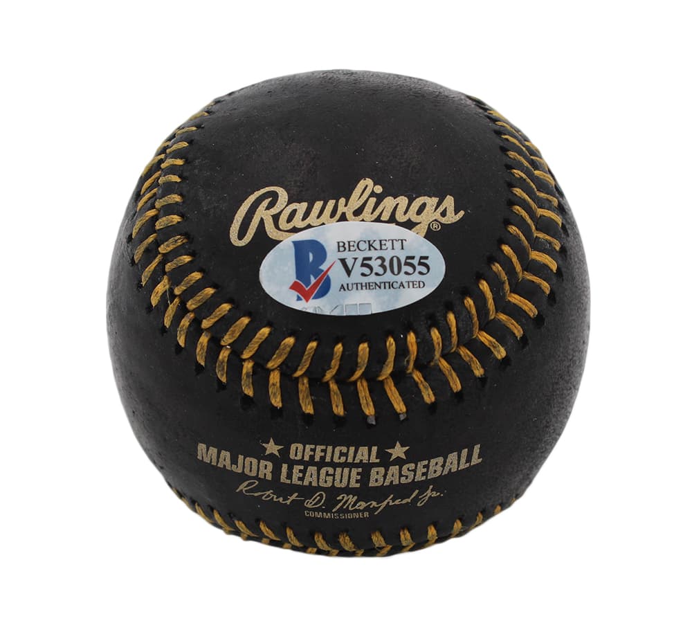 Cristian Pache Signed Atlanta Braves Rawlings Official Major League Black MLB Baseball Cristian Pache Ball cristian-pache-atlanta-braves-rawlings-major, Atlanta Braves, view 3, supplier stock photo