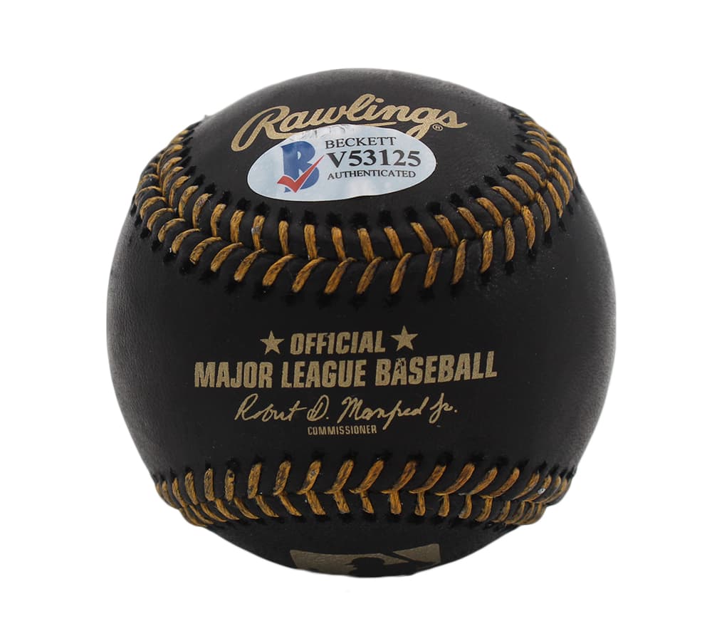Cristian Pache Signed Atlanta Braves Rawlings Official Major League Black MLB Baseball – with “Chop On” Inscription Cristian Pache Ball cristian-pache-atlanta-braves-rawlings-major, Atlanta Braves, view 2, supplier stock photo