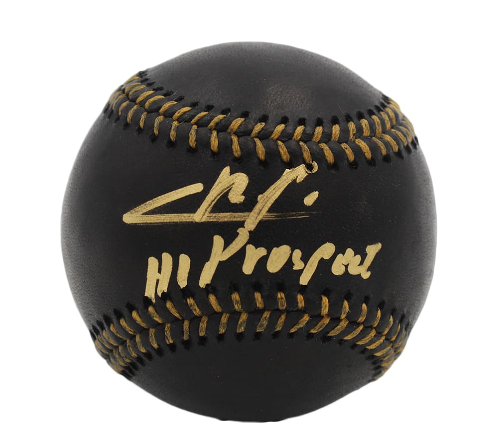 Cristian Pache Signed Atlanta Braves Rawlings Official Major League Black MLB Baseball – with “#1 Prospect” Inscription Cristian Pache Ball cristian-pache-atlanta-braves-rawlings-major, Atlanta Braves, supplier stock photo