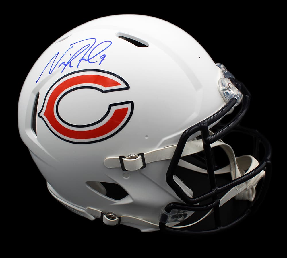 Nick Foles Signed Chicago Bears Speed Authentic White Matte NFL Helmet Nick Foles Helmet nick-foles-chicago-bears-speed-white, Chicago Bears, supplier stock photo