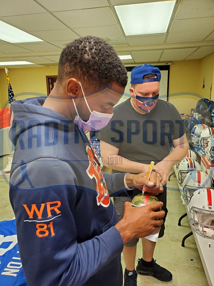 Darius Slayton Signed New York Giants Speed AMP NFL Mini Helmet Darius Slayton Helmet darius-slayton-york-giants-speed-amp, New York Giants, view 3, supplier stock photo