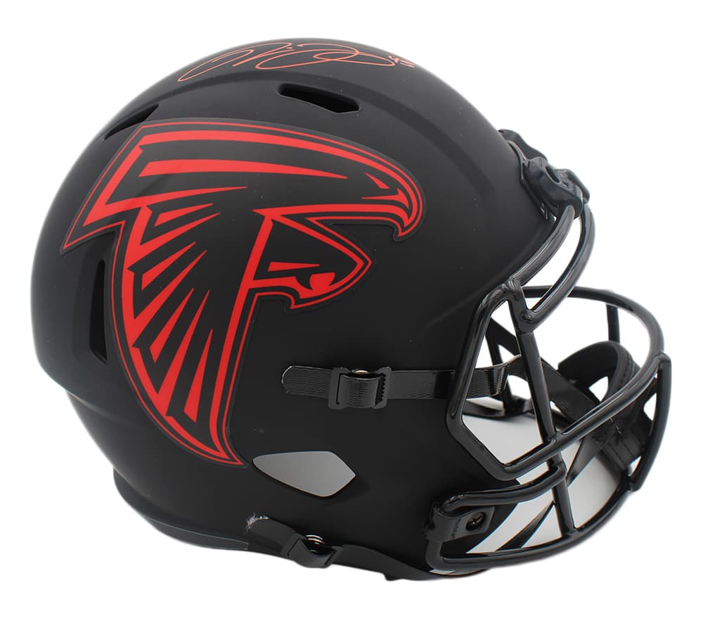 Deion Jones Signed Atlanta Falcons Speed Full Size Eclipse NFL Helmet Deion Jones Helmet deion-jones-atlanta-falcons-speed-full, view 2, supplier stock photo