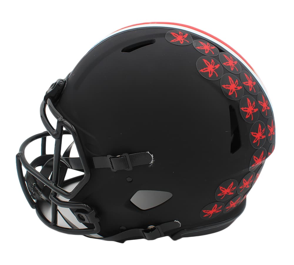 Jeff Okudah Signed Ohio State Buckeyes Speed Full Size Eclipse NCAA Helmet Jeff Okudah Helmet jeff-okudah-ohio-state-buckeyes-speed, Ohio State Buckeyes, view 2, supplier stock photo