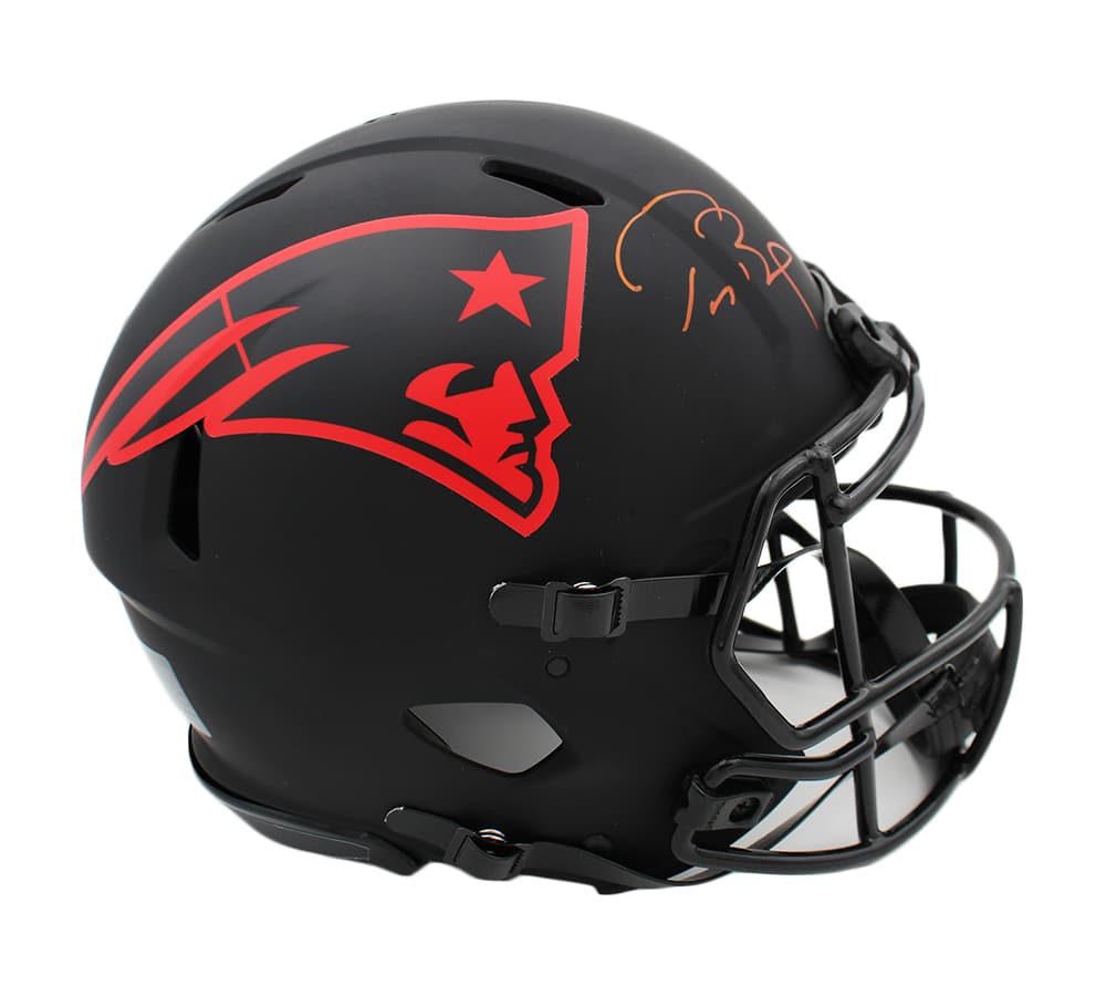 Tom Brady Signed New England Patriots Speed Authentic Eclipse NFL Helmet Tom Brady Helmet tom-brady-england-patriots-speed-eclipse, New England Patriots, view 2, supplier stock photo