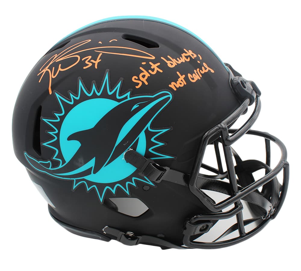 Ricky Williams Signed Miami Dolphins Speed Authentic Eclipse NFL Helmet with “Split Blunts, Not Carries” Inscription Ricky Williams Helmet ricky-williams-miami-dolphins-speed-eclipse, Miami Dolphins, supplier stock photo