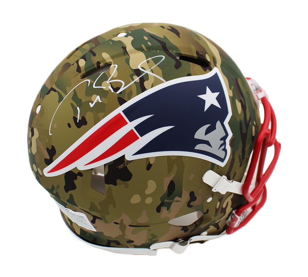 Tom Brady Signed New England Patriots Speed Authentic Camo NFL Helmet Tom Brady Helmet tom-brady-england-patriots-speed-camo, New England Patriots, supplier stock photo