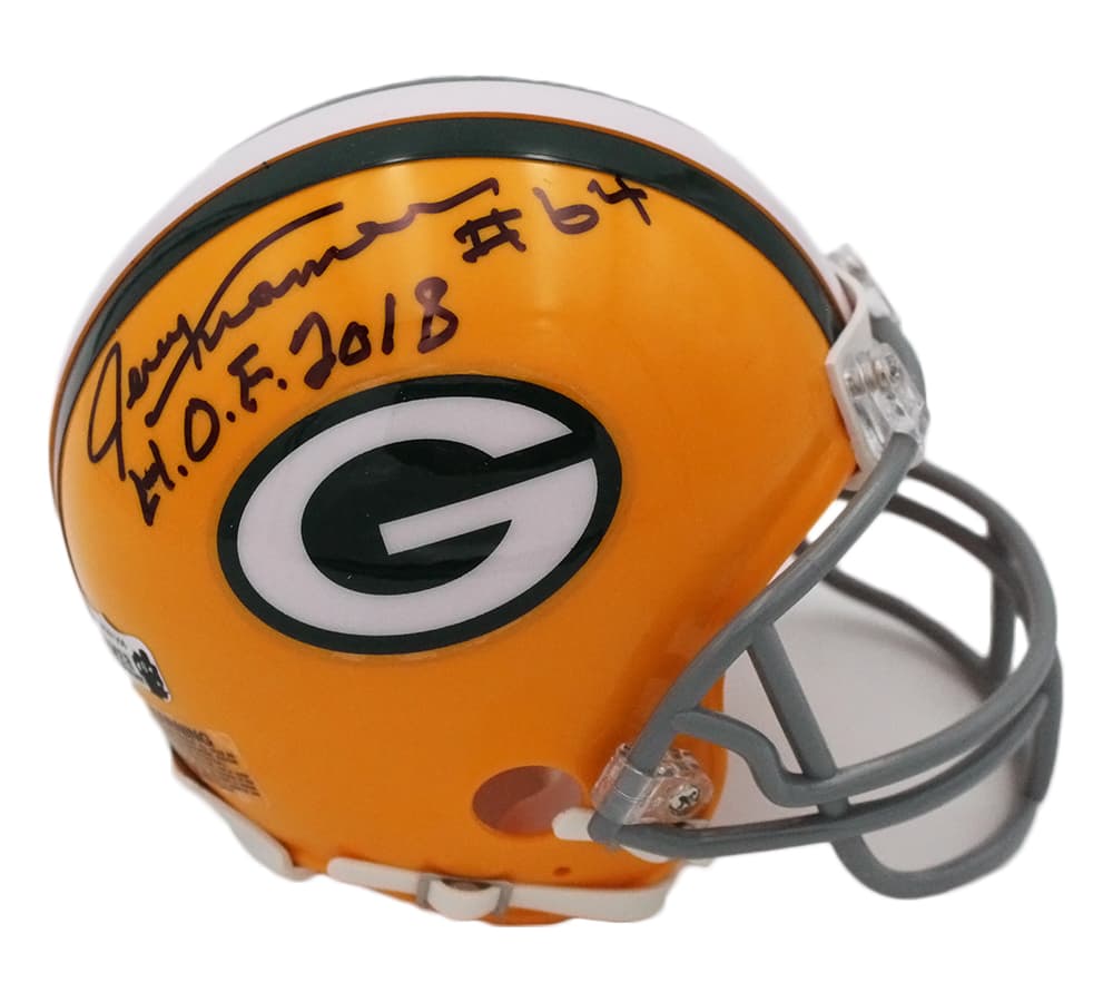 Jerry Kramer Signed Green Bay Packers NFL Mini Helmet with “HOF 2018” Inscription Jerry Kramer Helmet jerry-kramer-green-bay-packers-nfl, Green Bay Packers, supplier stock photo