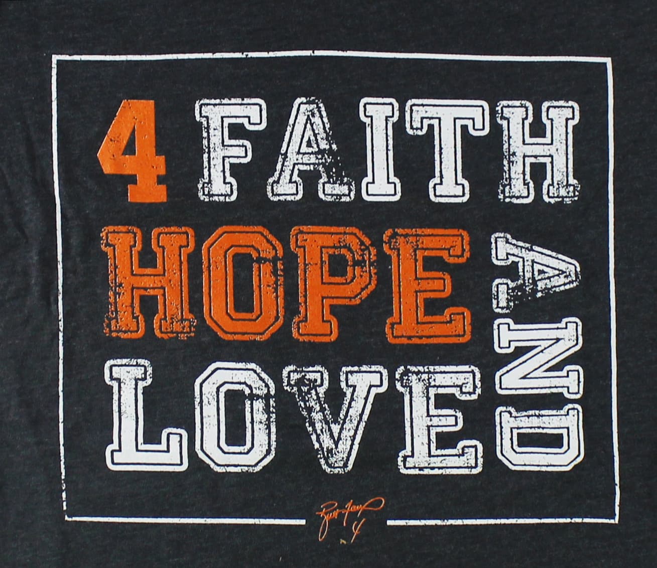 Favre 4 Hope Mens Dark Gray Faith & Love T-Shirt – 2X-Large Other favre-4-hope-mens-dark-gray, view 3, supplier stock photo