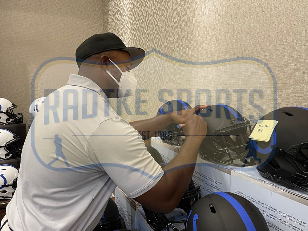 Dwight Freeney Signed Indianapolis Colts Speed Authentic Eclipse NFL Helmet Dwight Freeney Helmet dwight-freeney-indianapolis-colts-speed-eclipse, view 2, supplier stock photo