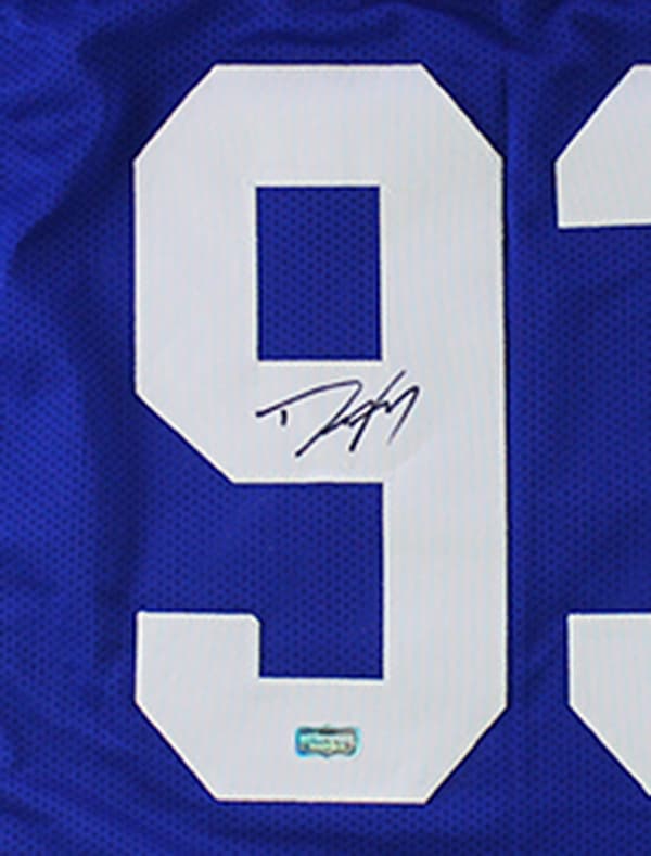 Dwight Freeney Signed Indianapolis Custom Blue Jersey Dwight Freeney Jersey dwight-freeney-indianapolis-blue, view 2, supplier stock photo