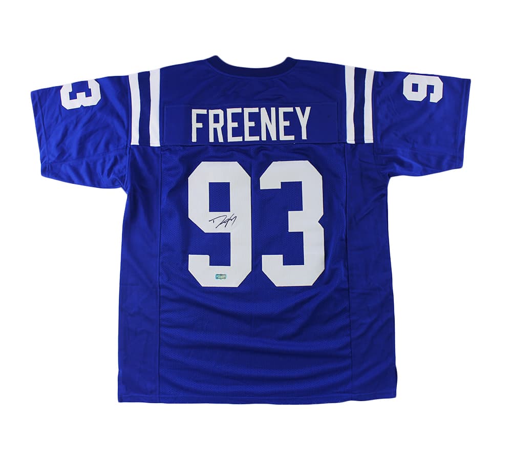 Dwight Freeney Signed Indianapolis Custom Blue Jersey Dwight Freeney Jersey dwight-freeney-indianapolis-blue, supplier stock photo