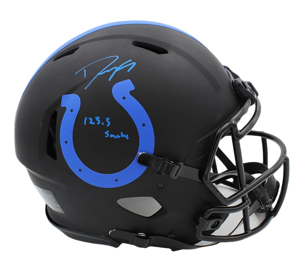 Dwight Freeney Signed Indianapolis Colts Speed Authentic Eclipse NFL Helmet with “125.5 Sacks” Inscription Dwight Freeney Helmet dwight-freeney-indianapolis-colts-speed-eclipse, supplier stock photo
