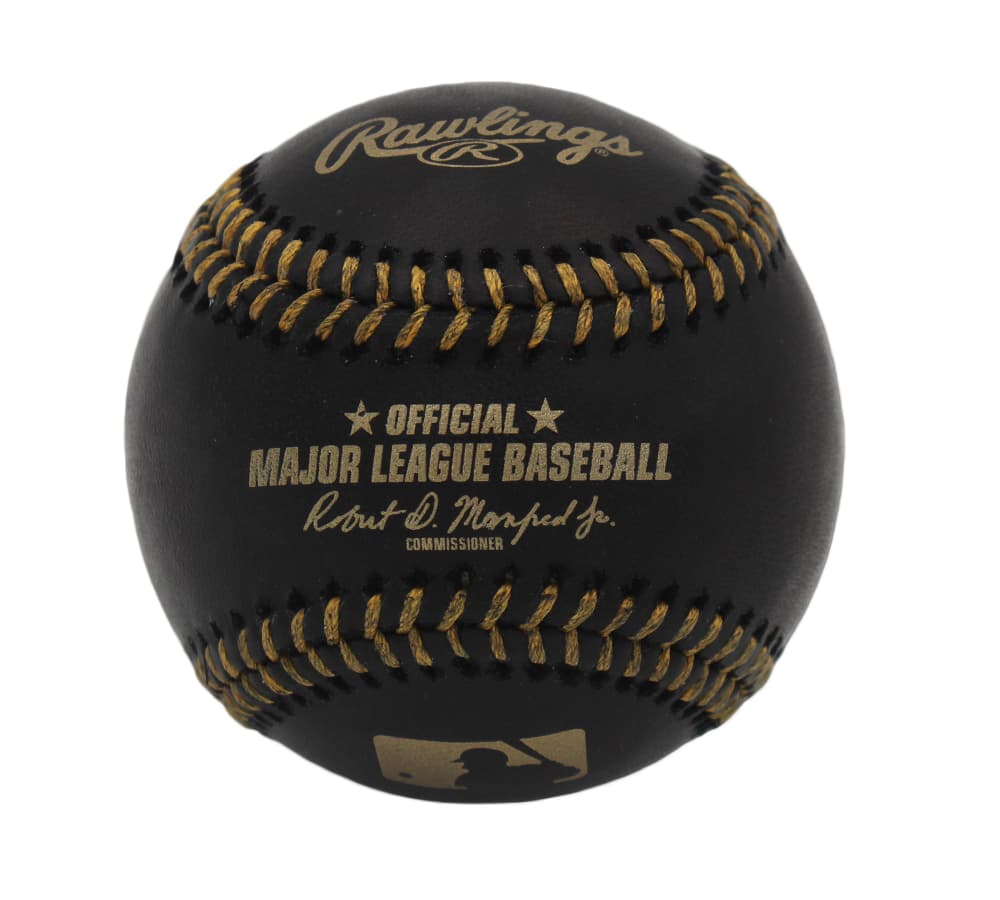 Phil Niekro Signed Atlanta Rawlings Black Official Major League Baseball with “HOF 97” Inscription Phil Niekro Ball phil-niekro-atlanta-rawlings-black-major, view 2, supplier stock photo