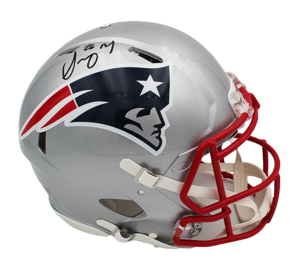 Sony Michel Signed New England Patriots Speed Authentic Gray NFL Helmet Sony Michel Helmet sony-michel-england-patriots-speed-gray, New England Patriots, supplier stock photo