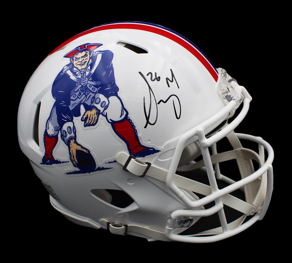 Sony Michel Signed New England Patriots Speed Authentic White NFL Helmet Sony Michel Helmet sony-michel-england-patriots-speed-white, New England Patriots, supplier stock photo