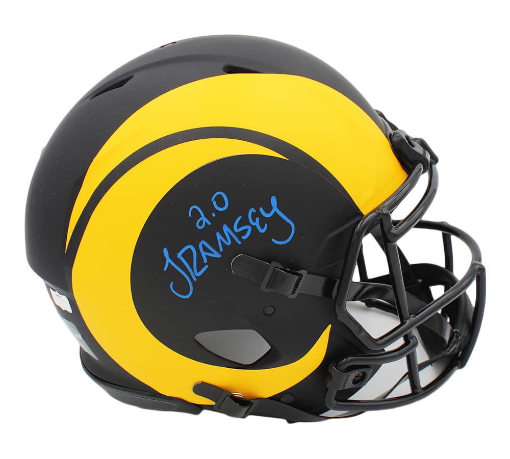 Jalen Ramsey Signed Los Angeles Rams Speed Authentic Eclipse NFL Helmet Jalen Ramsey Helmet jalen-ramsey-los-angeles-rams-speed, supplier stock photo