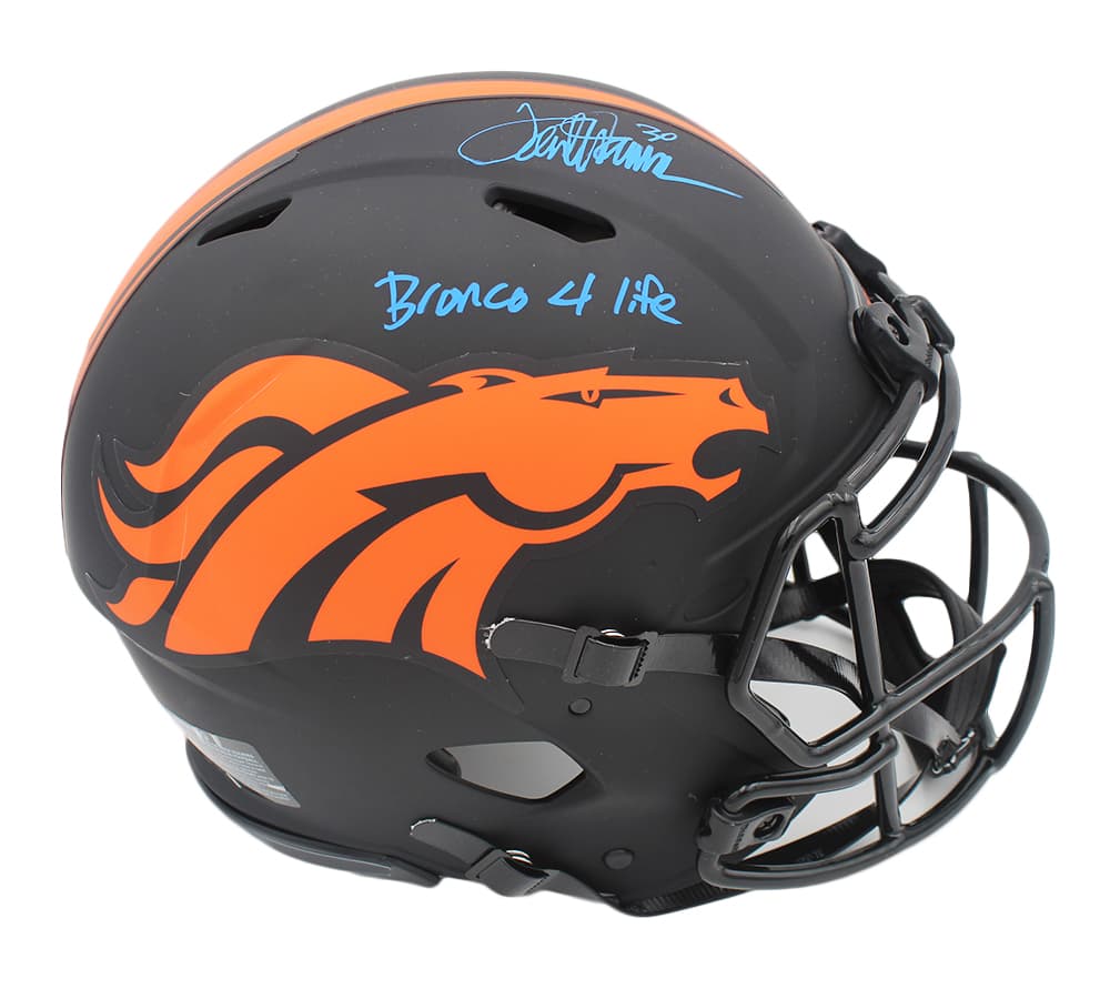 Terrell Davis Signed Denver Broncos Speed Authentic Eclipse NFL Helmet with “Bronco 4 Life” Inscription Terrell Davis Helmet terrell-davis-denver-broncos-speed-eclipse, Denver Broncos, supplier stock photo