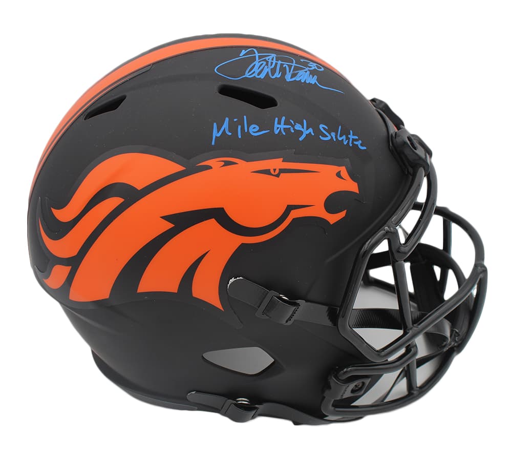 Terrell Davis Signed Denver Broncos Speed Full Size Eclipse NFL Helmet with “Mile High Salute” Inscription Terrell Davis Helmet terrell-davis-denver-broncos-speed-full, Denver Broncos, supplier stock photo