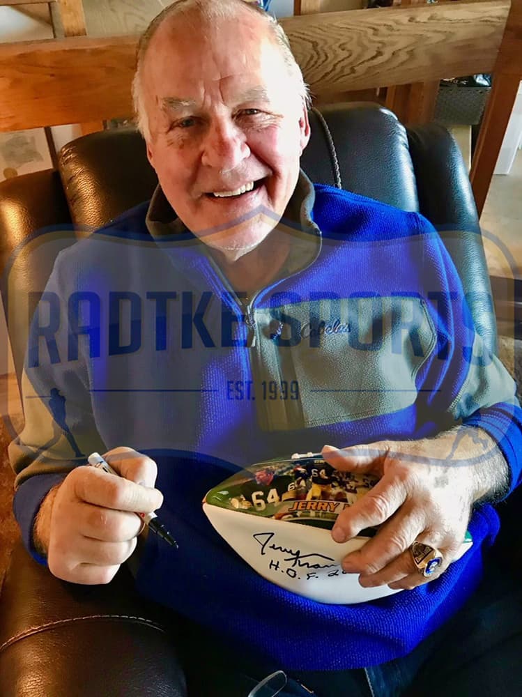 Jerry Kramer Signed Green Bay Packers Embroidered Limited Edition NFL Football With”HOF 2018″ Inscription (Copy) Jerry Kramer Ball jerry-kramer-green-bay-packers-embroidered, Green Bay Packers, view 5, supplier stock photo