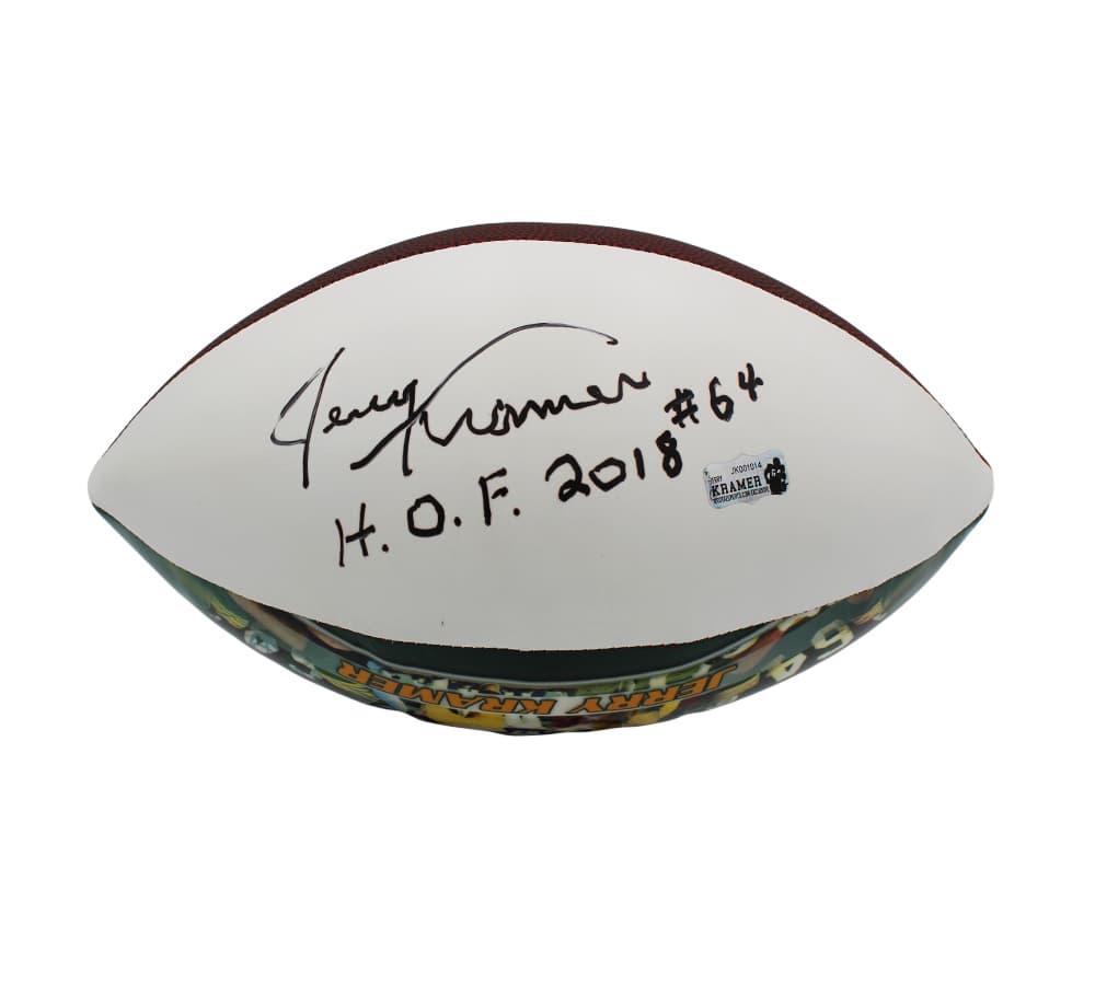 Jerry Kramer Signed Green Bay Packers Embroidered Limited Edition NFL Football With”HOF 2018″ Inscription (Copy) Jerry Kramer Ball jerry-kramer-green-bay-packers-embroidered, Green Bay Packers, view 2, supplier stock photo