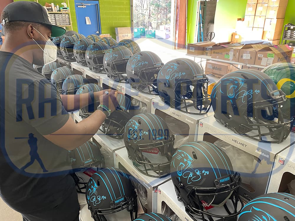 Jonathan Stewart Signed Carolina Panthers Speed Authentic Eclipse NFL Helmet Jonathan Stewart Helmet jonathan-stewart-carolina-panthers-speed, view 2, supplier stock photo