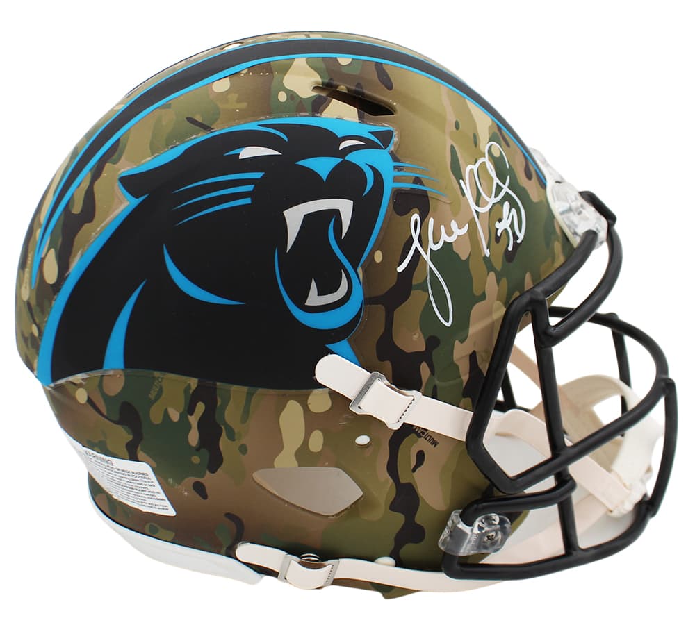 Luke Kuechly Signed Carolina Panthers Speed Authentic Camo NFL Helmet Luke Kuechly Helmet luke-kuechly-carolina-panthers-speed-camo, view 2, supplier stock photo