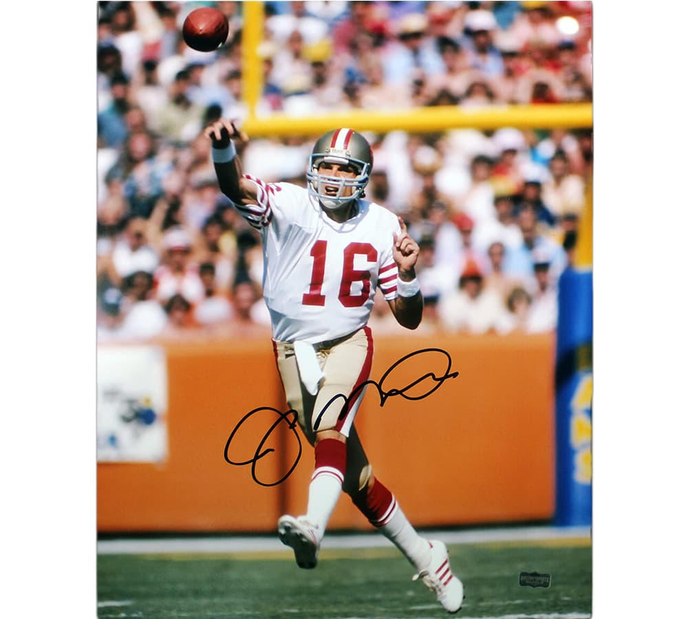 Joe Montana Signed San Francisco 49ers Unframed 16×20 NFL Photo – White Jersey Throwing Leg Joe Montana Jersey 16x20-joe-montana-san-francisco-49ers-unframed, San Francisco 49ers, supplier stock photo