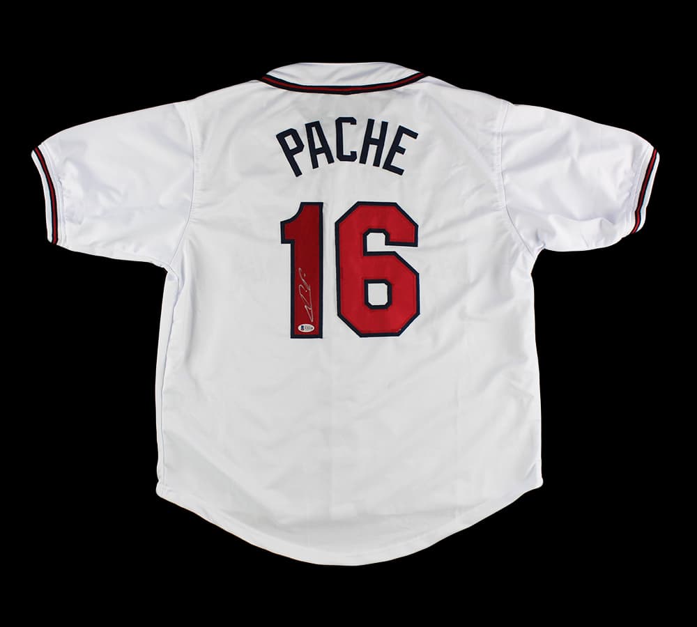 Cristian Pache Signed Atlanta Custom White Jersey Cristian Pache Jersey cristian-pache-atlanta-white, supplier stock photo