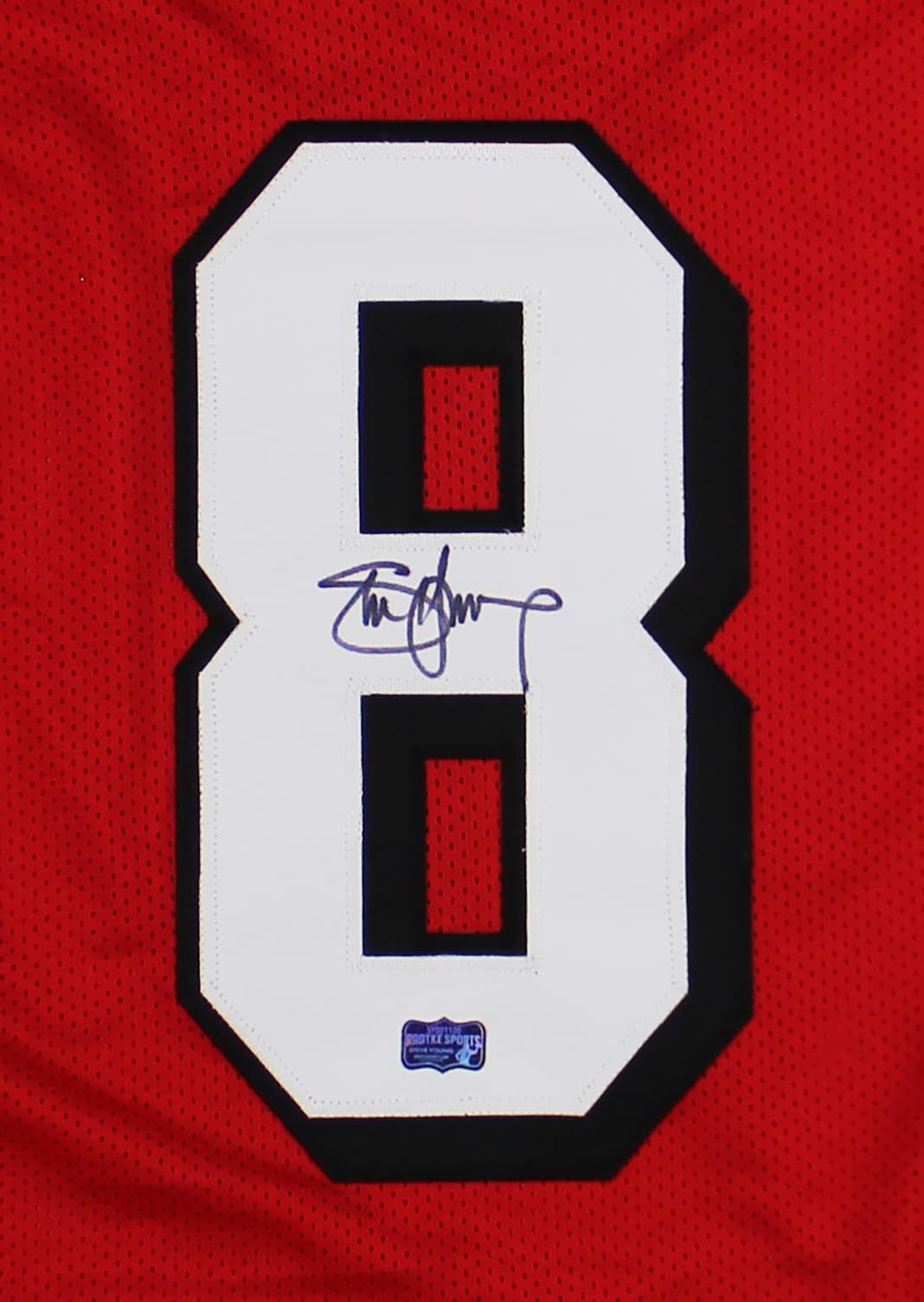 Steve Young Signed San Francisco Custom Red Jersey Steve Young Jersey steve-young-san-francisco-red, view 2, supplier stock photo